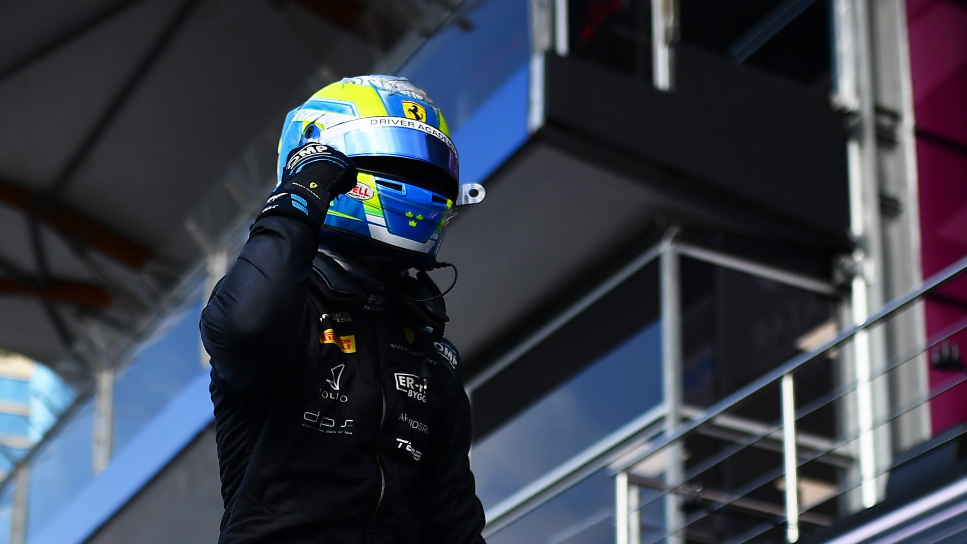 Dino Beganovic efter F2-segern i Baku.
