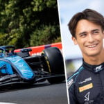 Lucas Dams Oil-bilen med Dino Beganovic inklippt till höger.