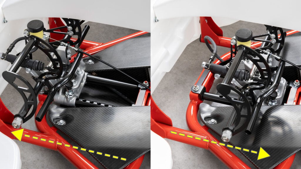 Justerbara pedaler Toyota GR Kart.