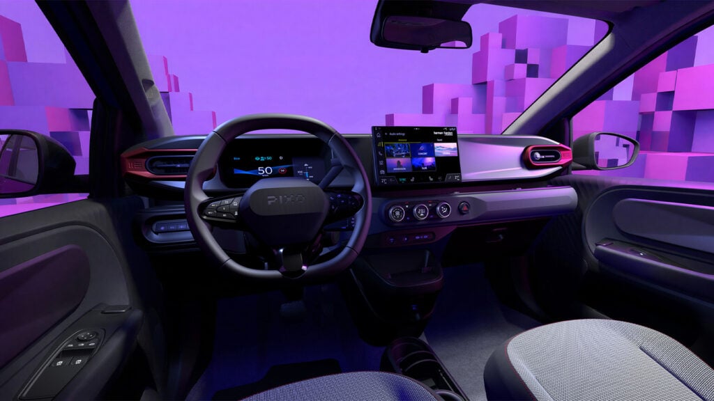 Förarmiljö Nissan Pixo.