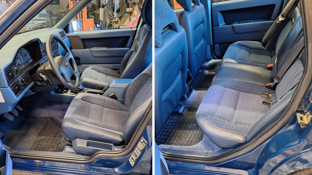 Interiör Volvo 850 med 27 mil på mätaren.