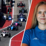 Alexia Danielsson kör F1 Academy för TeamViewer och Hitech under USA:s Grand Prix i Austin.