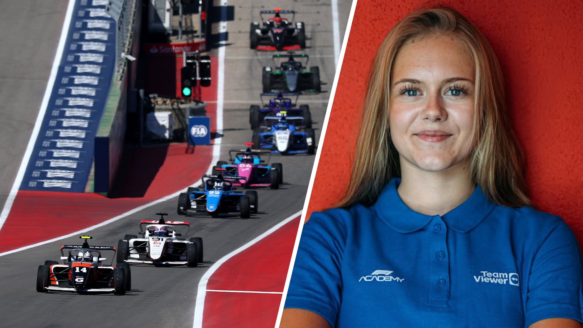 Alexia Danielsson kör F1 Academy för TeamViewer och Hitech under USA:s Grand Prix i Austin.
