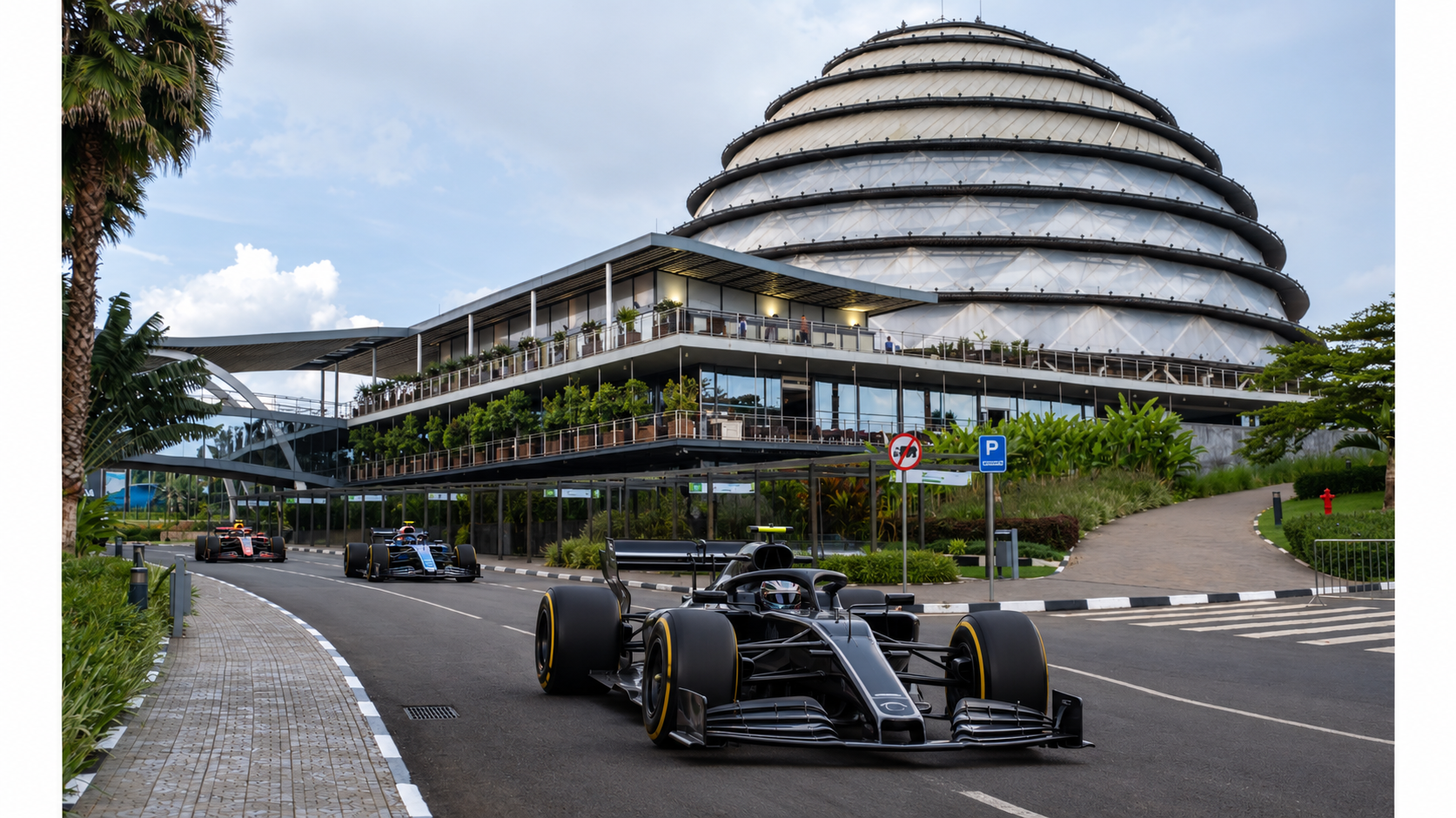 Bildmontage Kigali Formel 1