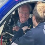 Hans Majestät Konungen testkör BMW M4 GT4 på Mantorp Park.