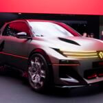 Peugeots koncept e-t16 visas på bilsalongen i Paris