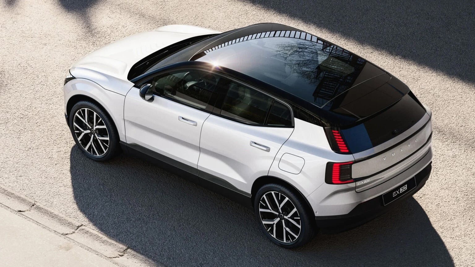 Volvo EX30 sedd snett bakifrån/uppifrån
